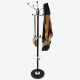 Todeco Coat Rack, Coat and Hat Stand, Black, Size: 14.5 x 14.5 x 69.3 inch