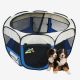 Todeco Pet Playpen, Park for Small Animals, Blue, Material: PVC-coated polyester