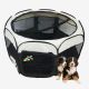Todeco Pet Playpen, Park for Small Animals, Black, Material: PVC-coated polyester