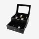 Todeco Watch Box, Watch and Bracelet Storage Case, 20 watches with drawer and display, Black, Size: 28.5 x 20.5 x 15 cm