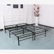 Todeco Folding Bed Frame, Metal Bed Base, Queen size, 200 x 148 x 36 cm (78.7 x 58.3 x 14.2 inch), Material: Stainless steel