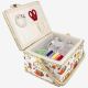 Todeco Sewing Basket, Sewing Kit, 24 x 17.5 x 13 cm (9.45 x 6.89 x 5.12 inch), Orange sewing kit, Size: 24 x 17.5 x 13 cm (9.5 x 6.9 x 5.1 inch)