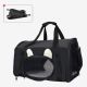 Todeco Travel Pet Carrier, Carrier for Dogs and Cats, 50 x 31 x 29 cm (19.7 x 12.2 x 11.4 inch), Grey, Material: Mesh material, Polyester