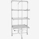 Todeco Electric Laundry Rack, Indoor Folding Airer, 3 shelves, White, with Wheels, Folded size: 143 x 72 x 9 cm (56.3 x 28.3 x 3.5 inch)