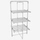 Todeco Electric Laundry Rack, Indoor Folding Airer, 3 shelves, White, Folded size: 143 x 72 x 9 cm (56.3 x 28.3 x 3.5 inch)