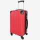 Todeco Carry On Suitcase, Cabin Luggage, 20 inch (51cm), Red, ABS, Protected Corners, Double Layer Zipper, Size (wheels included): 56x38x22cm (22x15x8.6inch)