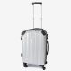 Todeco Carry On Suitcase, Cabin Luggage, 20 inch (51cm), Silver, ABS, Protected Corners, Double Layer Zipper, Size (wheels included): 56x38x22cm (22x15x8.6inch)