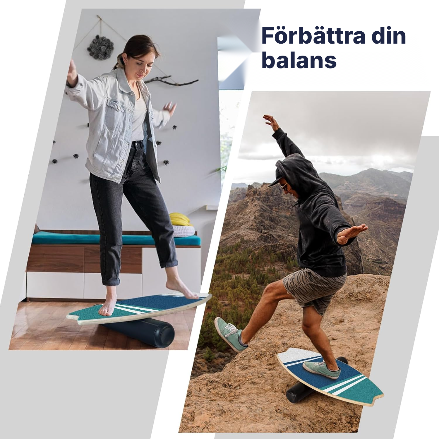 Balansbräda Design Sportif 84,5 cm i trä — 6