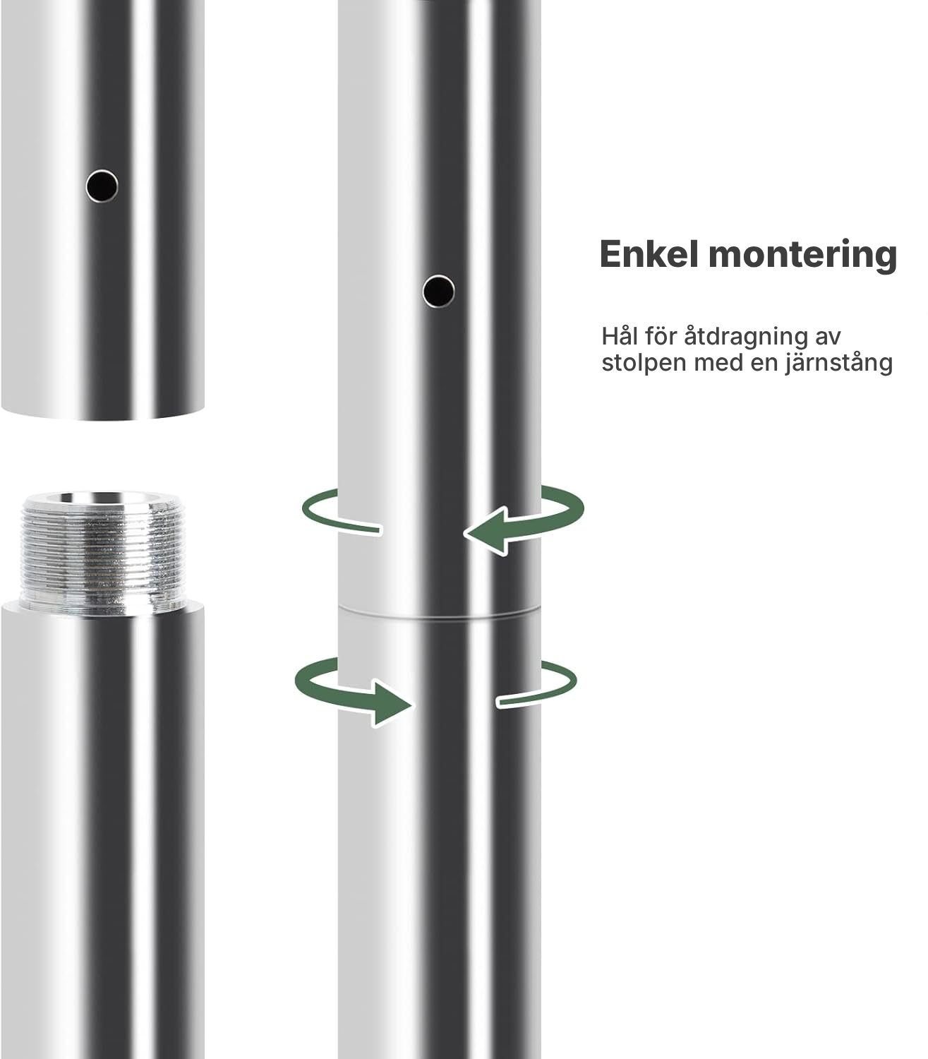 Förlängningsrör 250 mm till dansstång 45 mm — 5