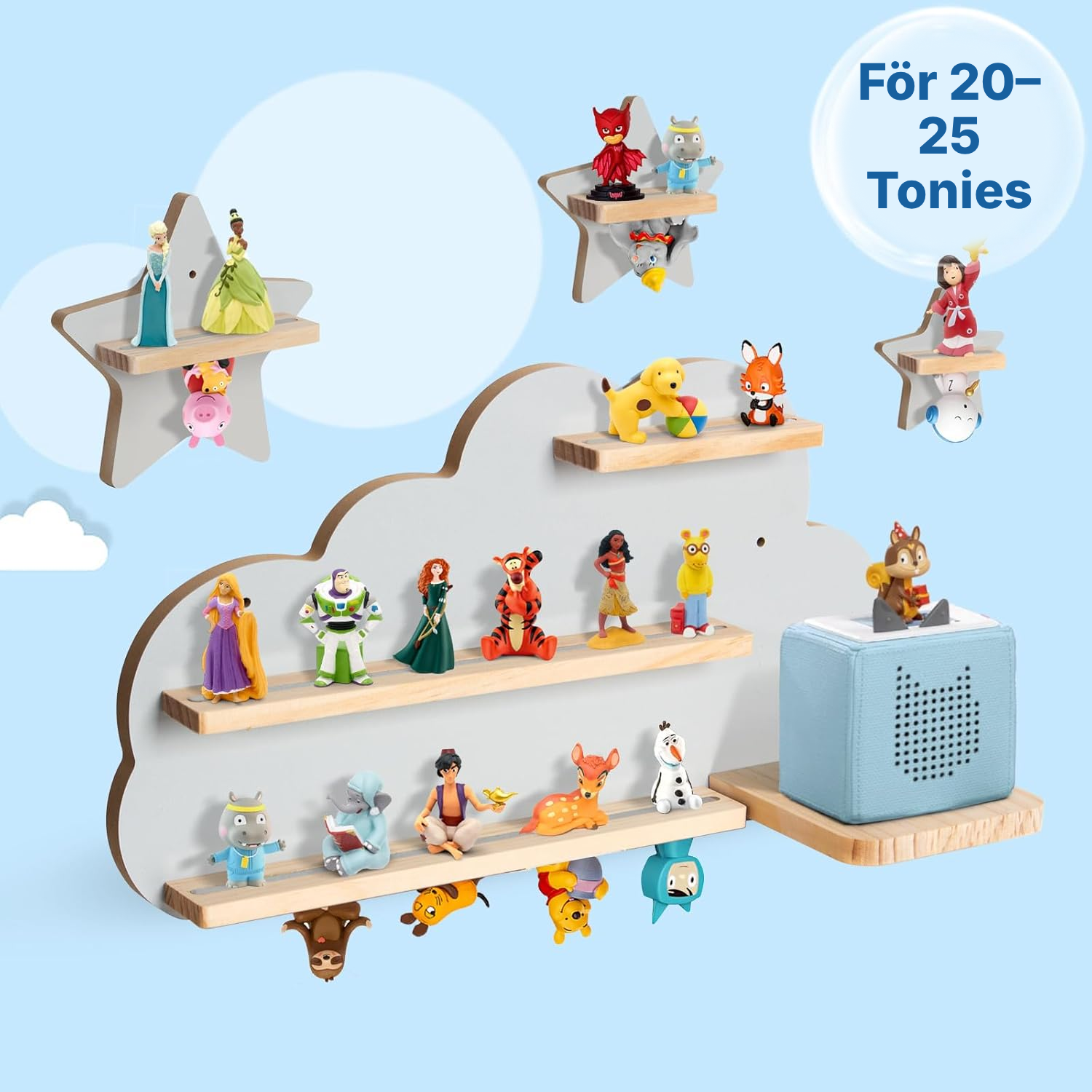 Magnetisk Toniebox-hylla 60 cm, väggmonterad — 2