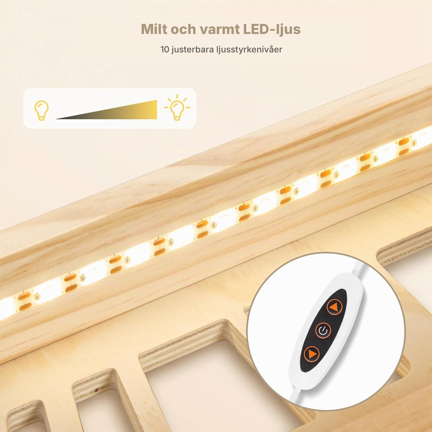 Musikboxhylla vägg 62 cm — mjuk LED-belysning — 4