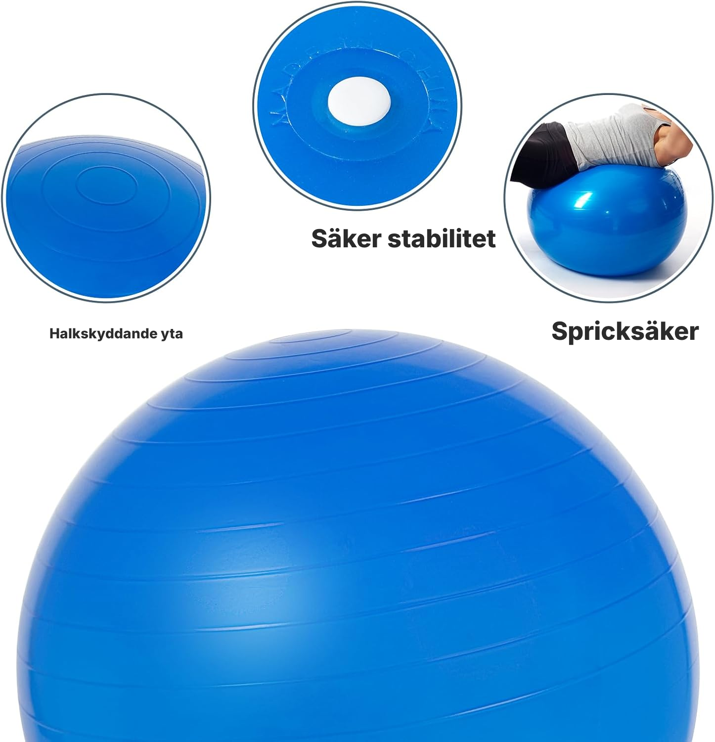 Sittboll för kontor grå 65 cm med hölje — 2
