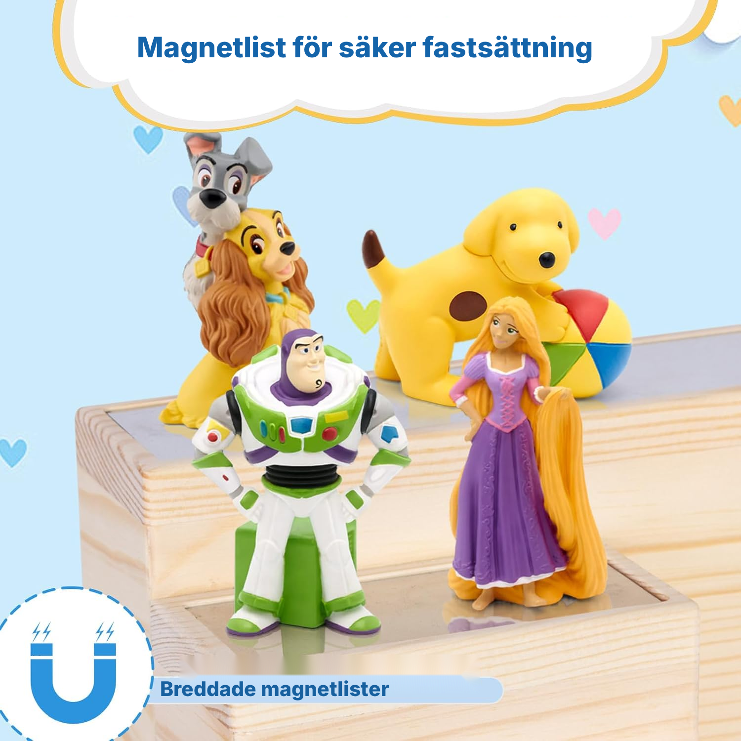 Toniebox-hylla mini 27 cm magnetisk — 3
