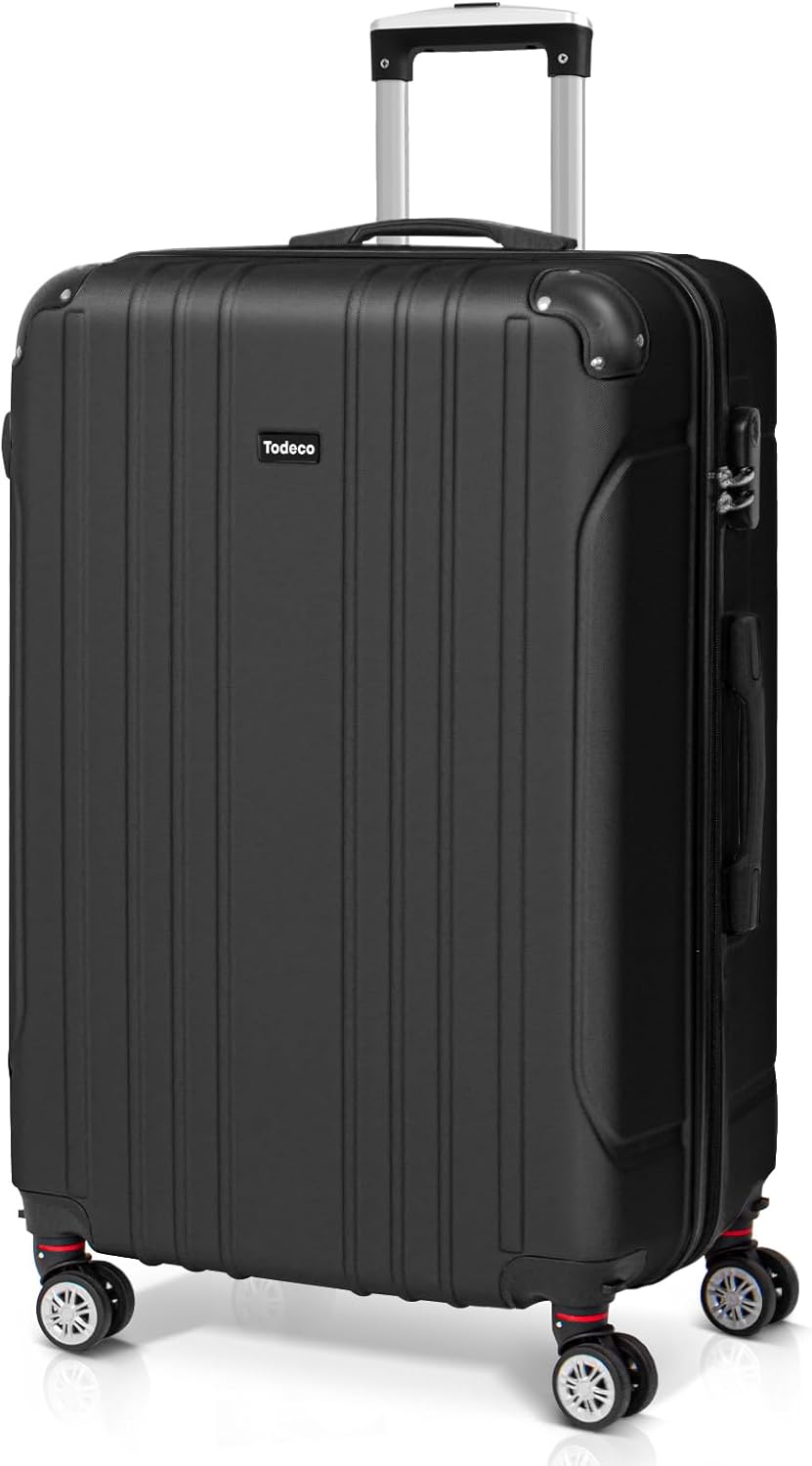 Black ABS light luggage case 68 × 45 × 26 cm
