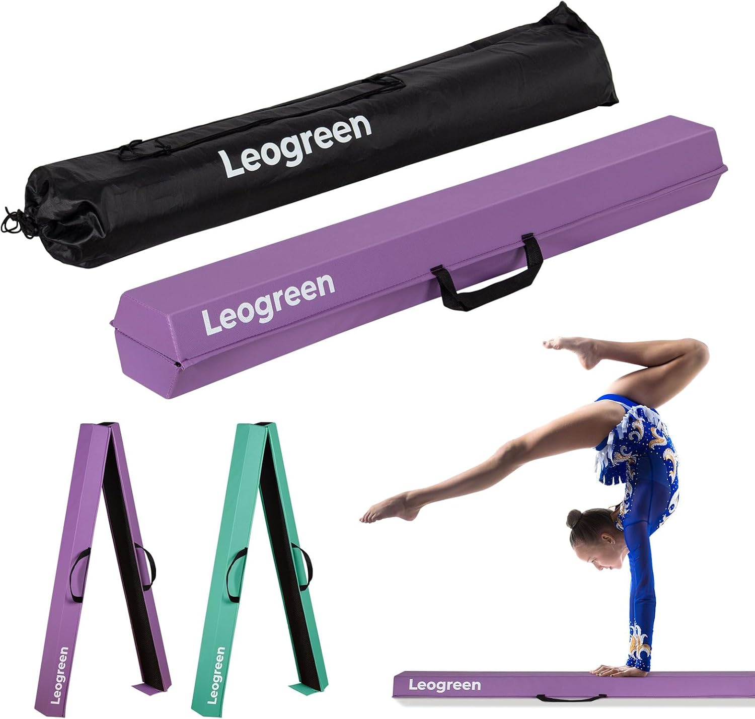 Purple Gymnastics Equipment Balance Beam
