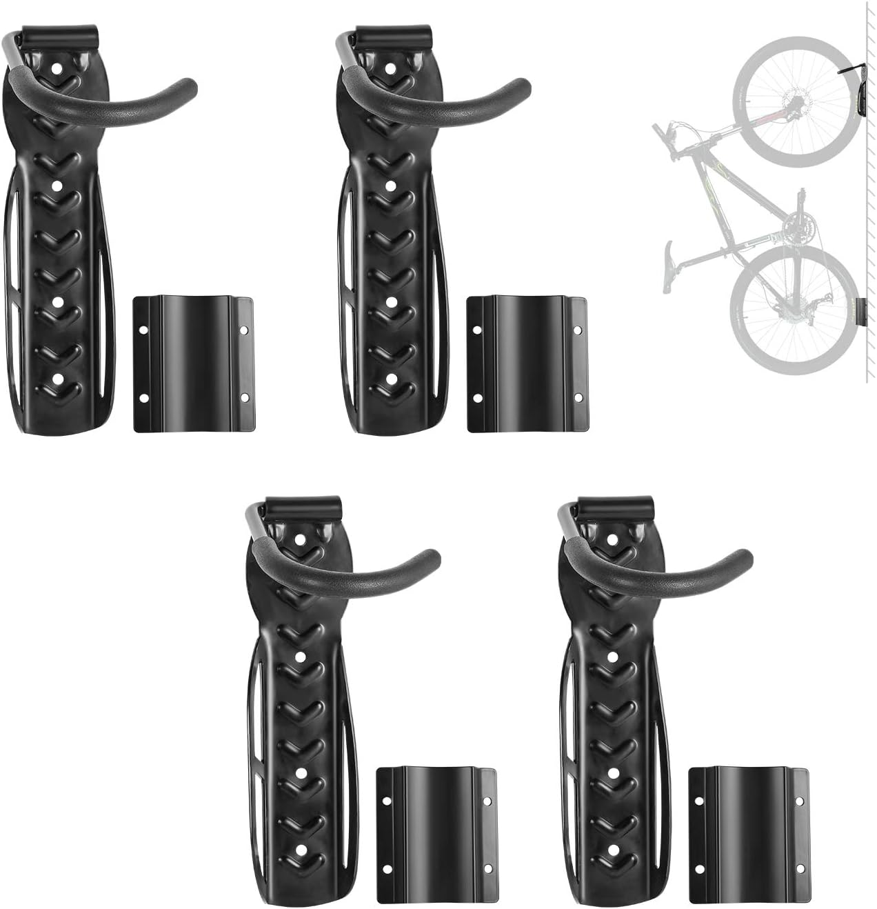 Bicycle Wall Holder, Set of 4, 25 kg