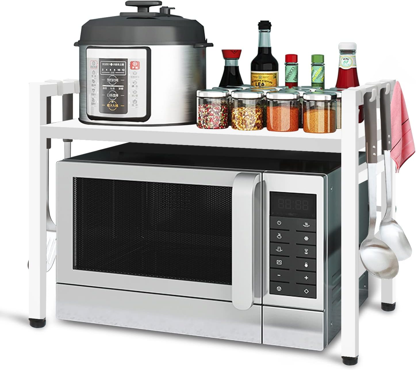 White Expandable Microwave Shelf | 25 kg