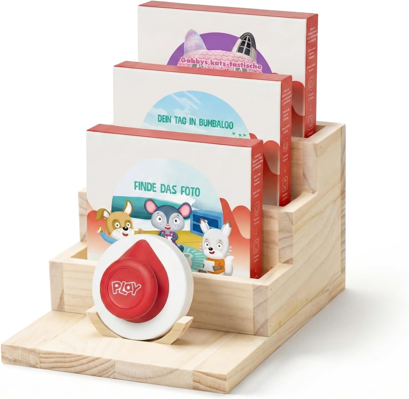 Tonieplay Wall Shelves | 4-Level Wooden Storage