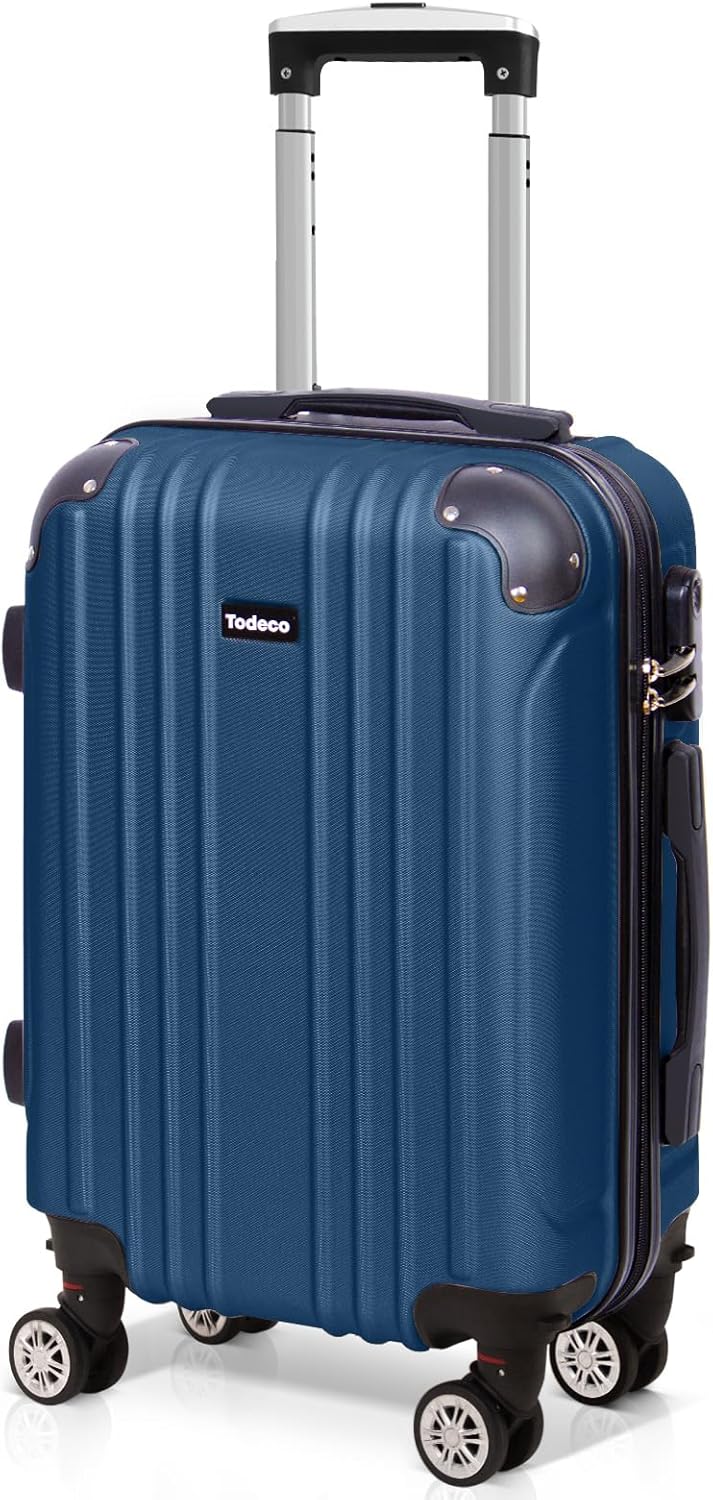 65 cm dark blue lightweight hard shell suitcase