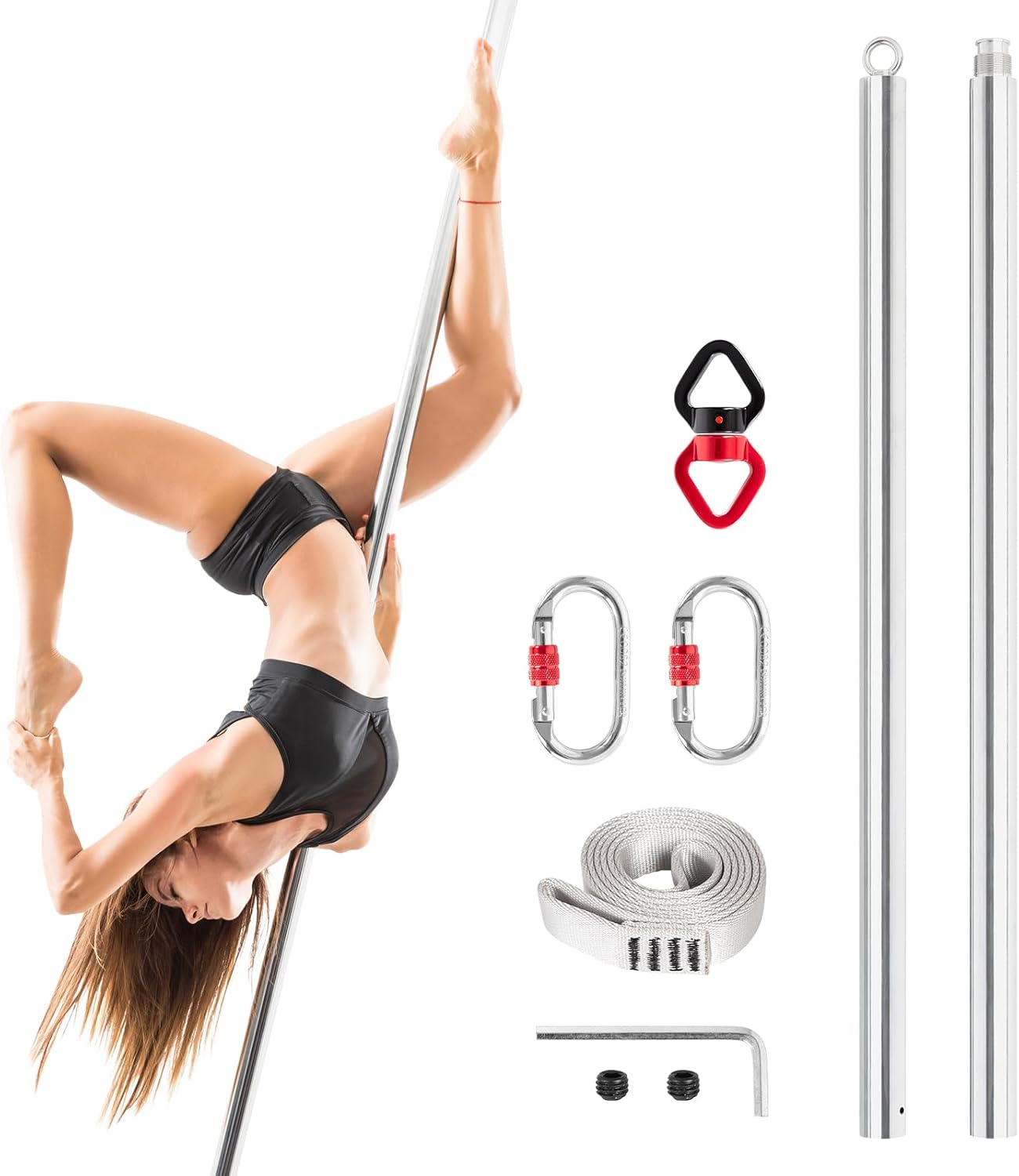 Silver Aerial Dance Pole – 45 mm