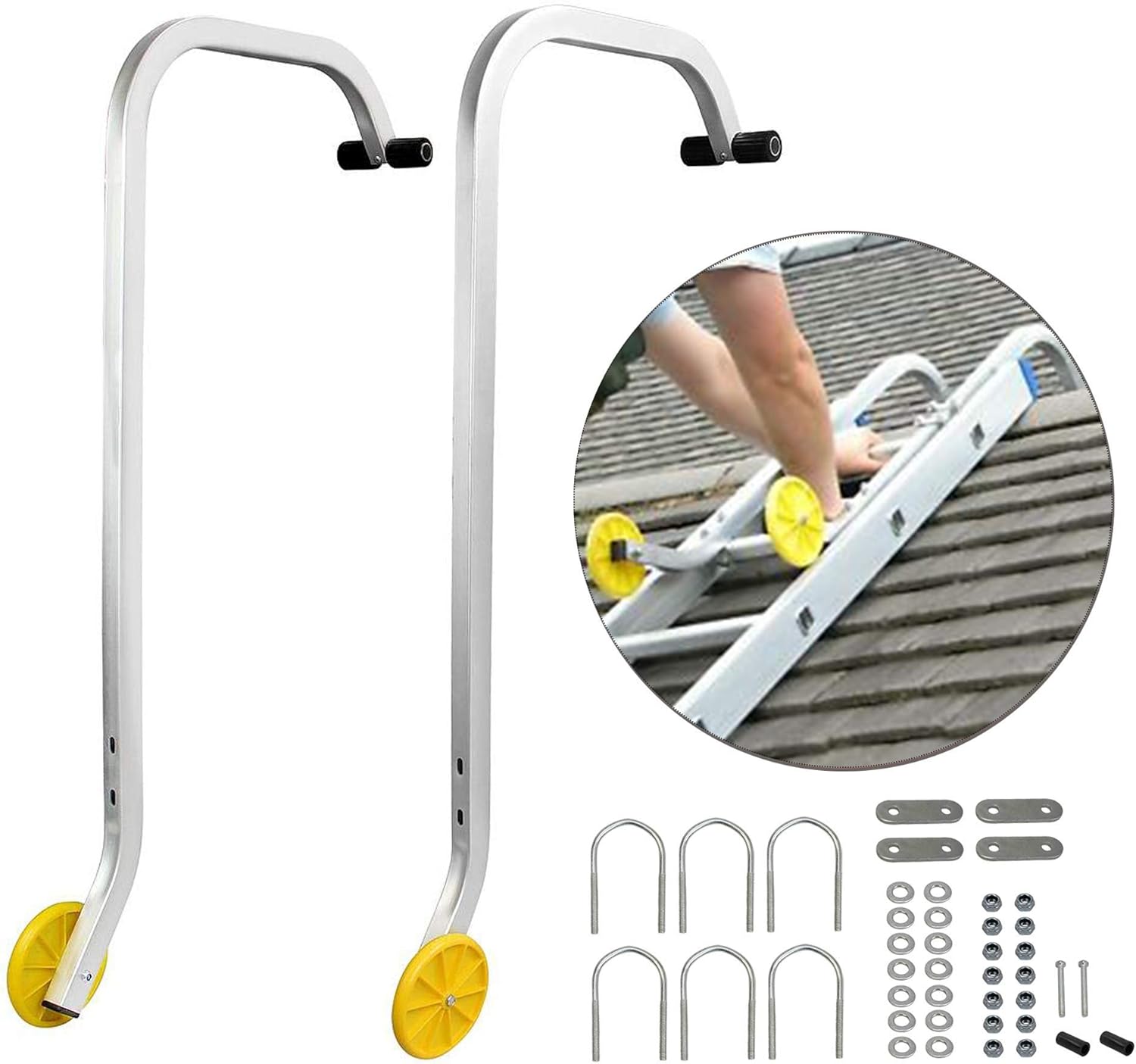 Hook Ladder Roof Attachment with Wheels, 150 kg