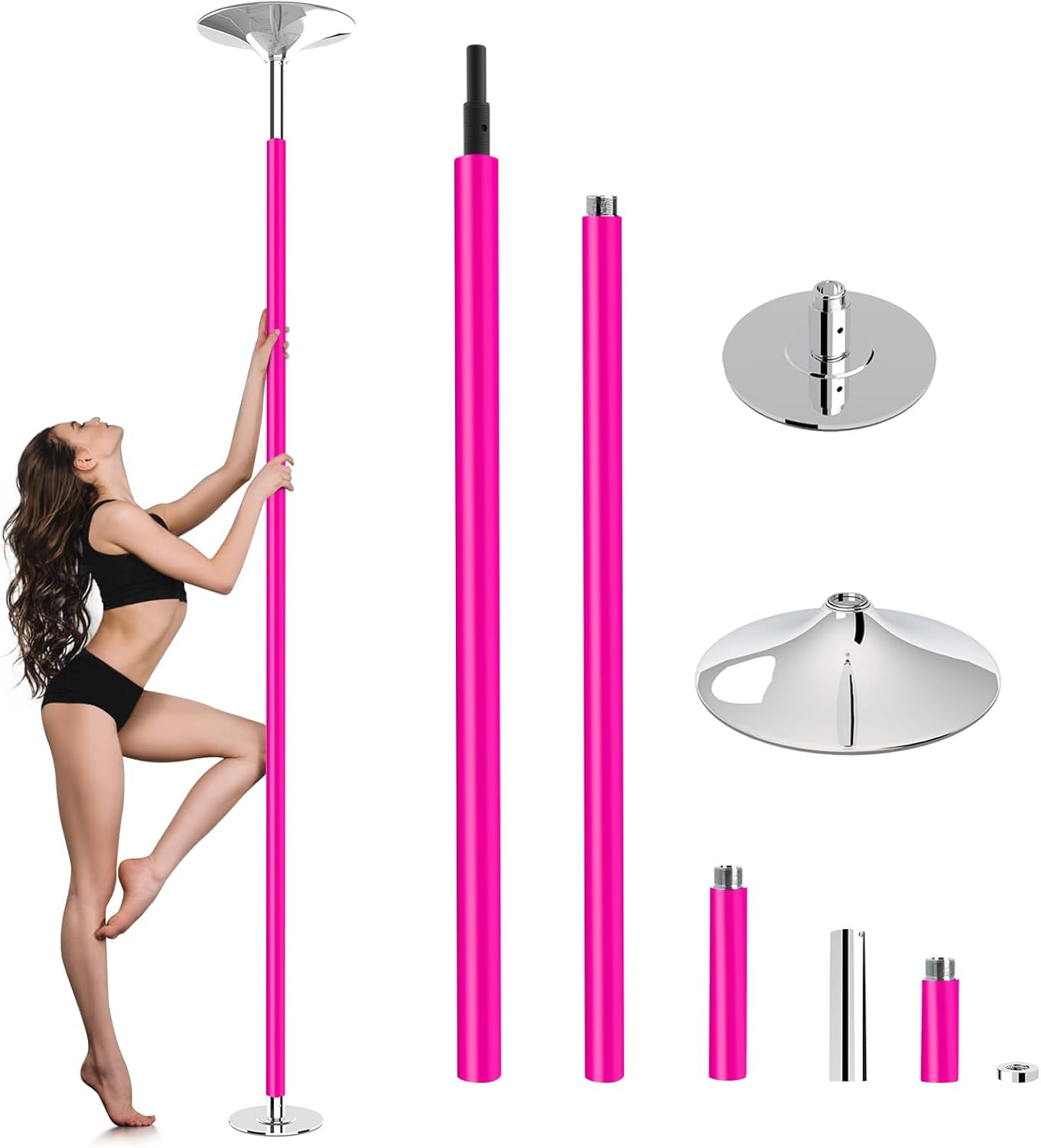 Pink Dance Pole Without Ceiling Fixing