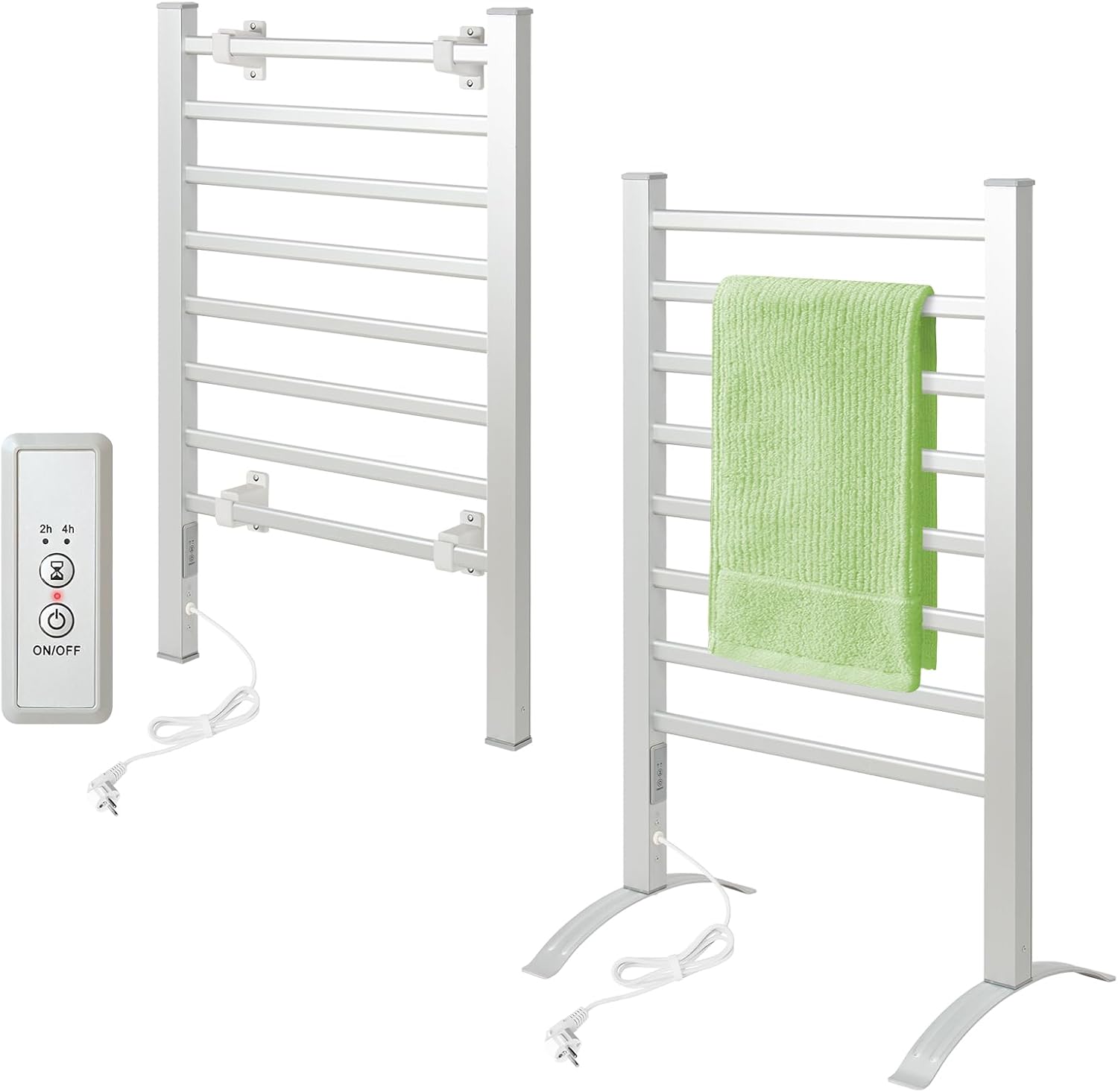 Towel Radiator 8 Bars with 2 h/4 h Timer