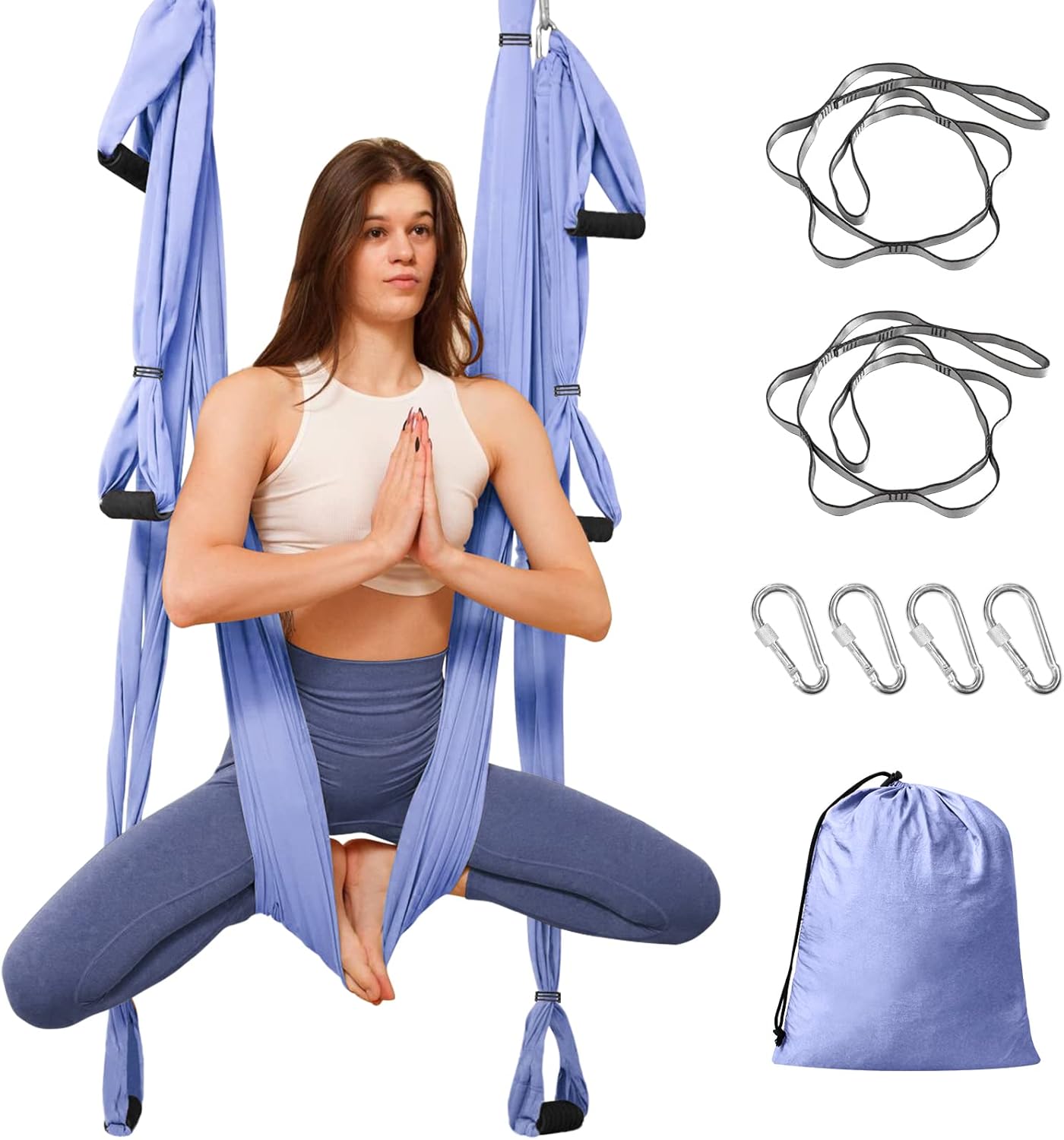 Aerial Yoga Hammock 220 × 130 cm | 6 Handles