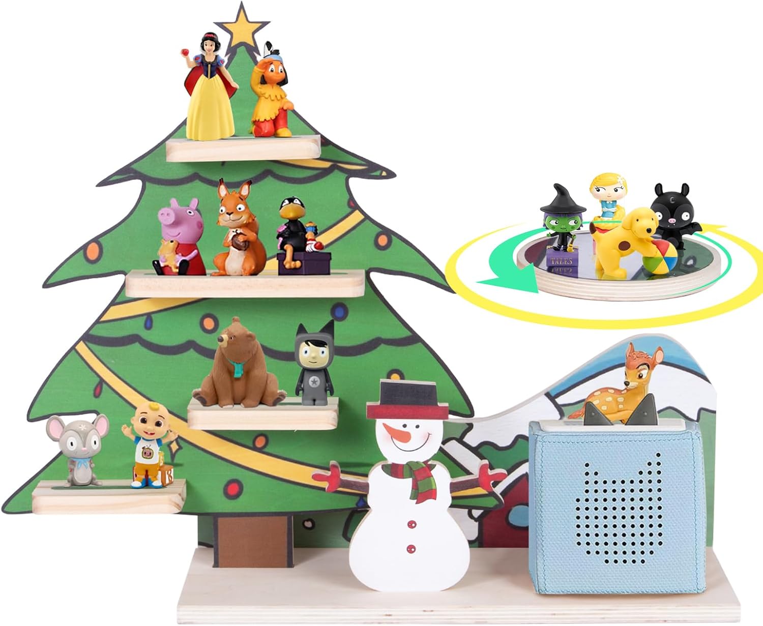 Toniebox/Tonies Magnetic Shelf – Rotating Christmas Tree, 40 cm