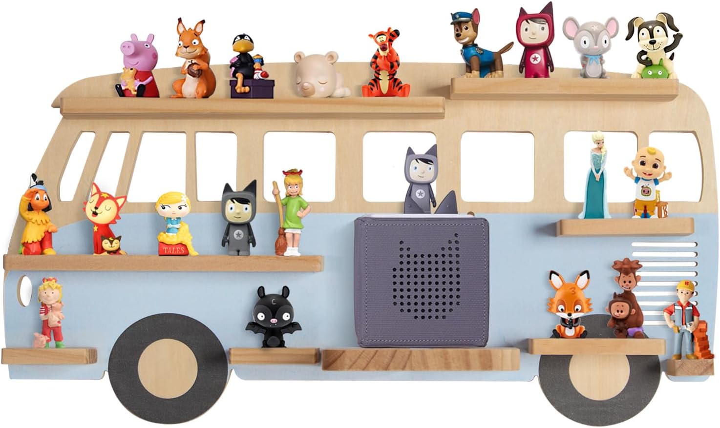 Magnetic Shelf for Toniebox/Tonies – Blue Bus, 62 cm