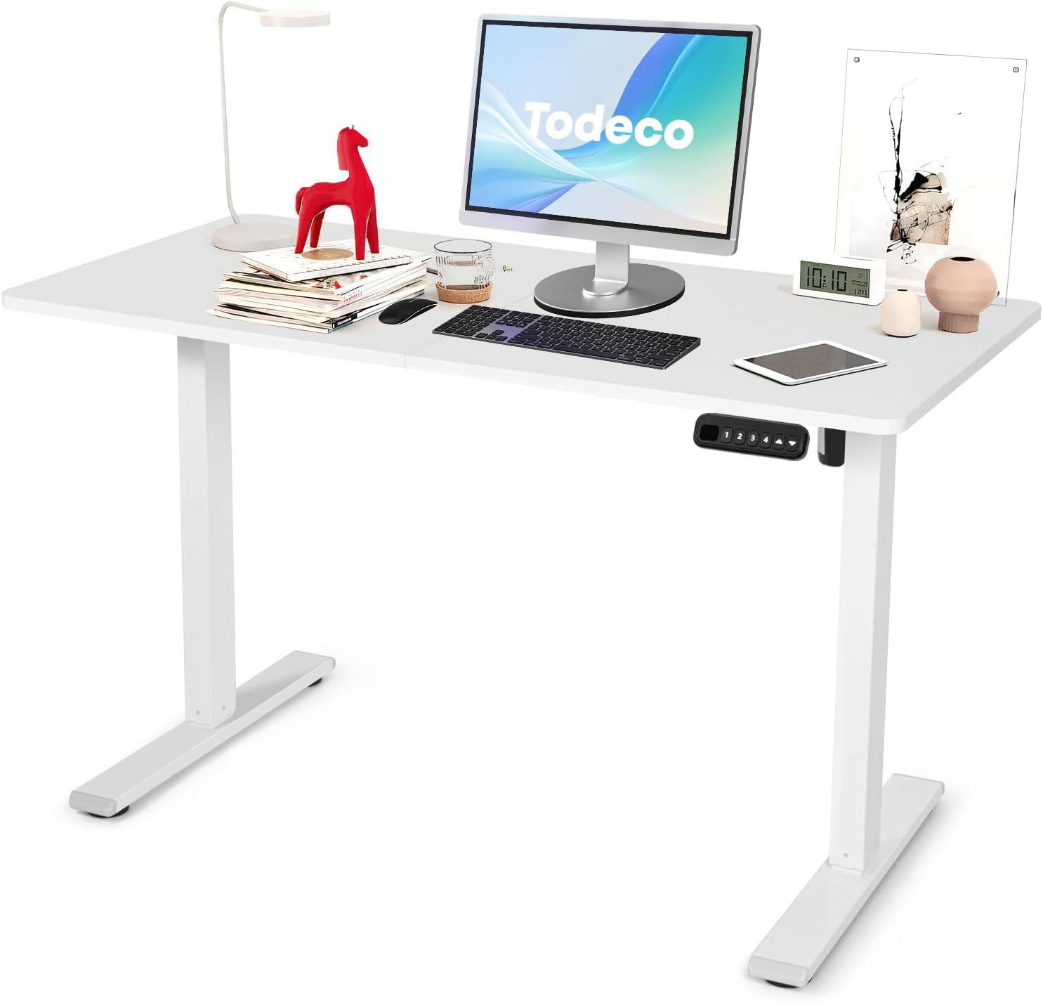 White Gaming Standing Desk 70-115 cm | Electric